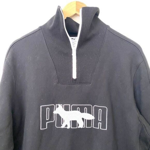 PUMA X MAISON KITSUNÉ Half‎ Zip Sweatshirt NWT Sz Med - Picture 3 of 5